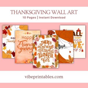 Thanksgiving Printable Banner & Wall Art