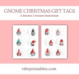 Gnome Christmas Gift Tags