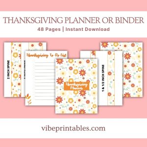 Floral Thanksgiving Planner Or Binder