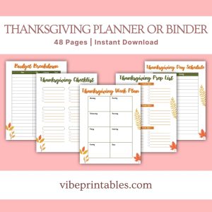 Floral Thanksgiving Planner Or Binder