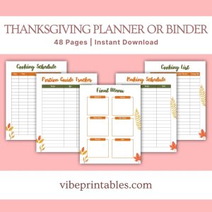 Floral Thanksgiving Planner Or Binder