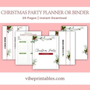 Red & Green Christmas Party Planner