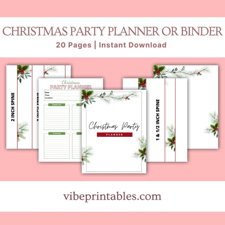 Red & Green Christmas Party Planner Promo Image