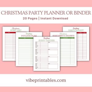 Red & Green Christmas Party Planner