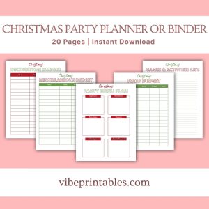 Red & Green Christmas Party Planner