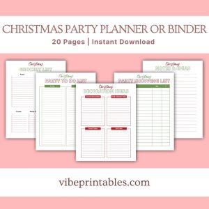 Red & Green Christmas Party Planner