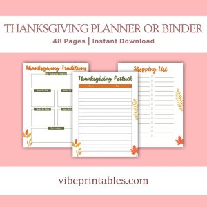 Floral Thanksgiving Planner Or Binder