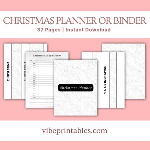 Black & White Christmas Planner Or Binder