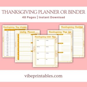 Orange Thanksgiving Planner Or Binder