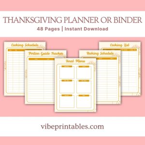 Orange Thanksgiving Planner Or Binder