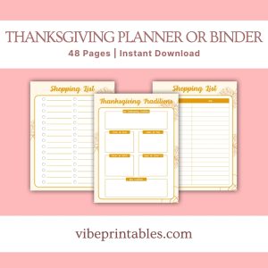 Orange Thanksgiving Planner Or Binder