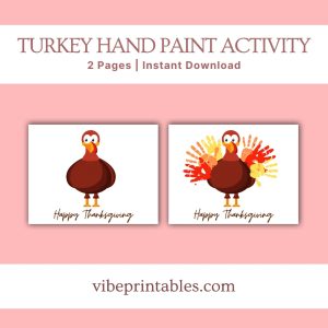 Turkey Hand Paint Activity For Kids