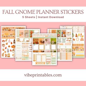 Fall Gnome Planner Stickers