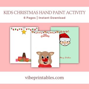 Kids Christmas Hand Paint Activity