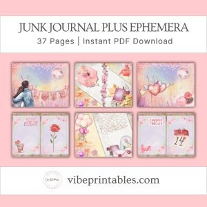 Valentine Junk Journal Plus Ephemera