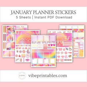 January Planner Stickers