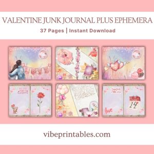 Valentine Junk Journal Plus Ephemera