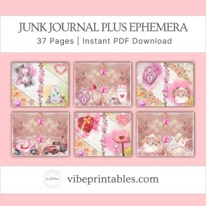 Valentine Junk Journal Plus Ephemera