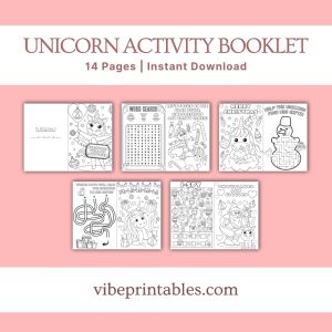 Christmas Unicorn Activity Booklet