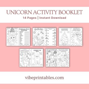 Christmas Unicorn Activity Booklet