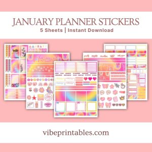 January Planner Stickers