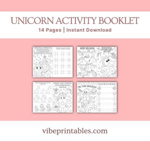 Christmas Unicorn Activity Booklet