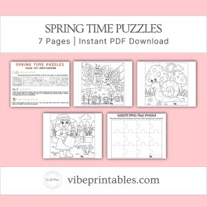 Spring Time Puzzles For Kids