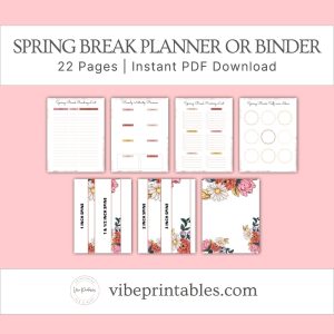 Floral Spring Break Planner