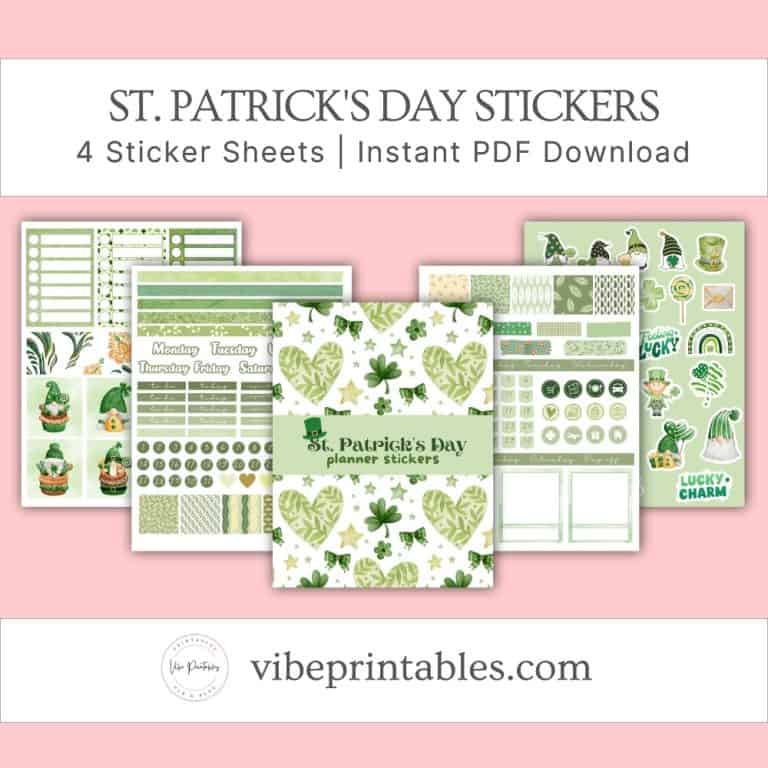 St. Patrick's Day Planner Stickers