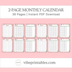 Pink Floral Spring Cleaning Planner