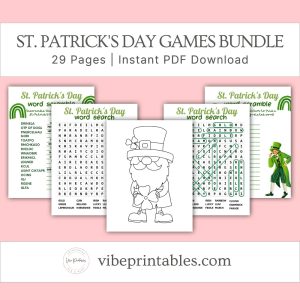 St. Patrick's Day Decorations & Games Bundle