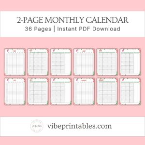 Pink Floral Spring Cleaning Planner