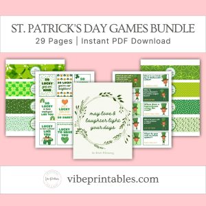 St. Patrick's Day Decorations & Games Bundle