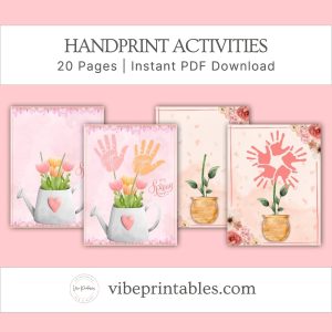 Spring Handprint Activities Set