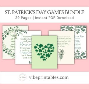 St. Patrick's Day Decorations & Games Bundle