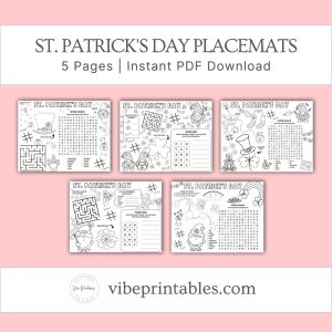 St. Patrick's Day Activity Placemats