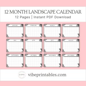 Black & White Spring Break Planner