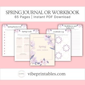 Pink & Purple Floral Spring Journal-Workbook