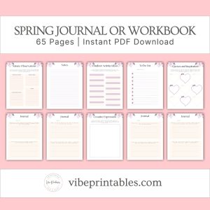 Pink & Purple Floral Spring Journal-Workbook