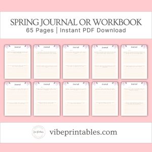 Pink & Purple Floral Spring Journal-Workbook