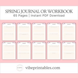 Pink & Purple Floral Spring Journal-Workbook