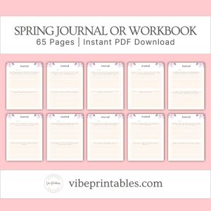 Pink & Purple Floral Spring Journal-Workbook