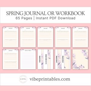 Pink & Purple Floral Spring Journal-Workbook