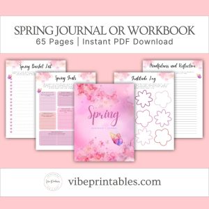 Pink Floral Spring Journal/Workbook