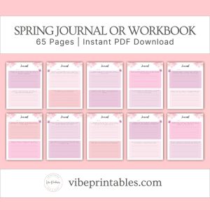 Pink Floral Spring Journal/Workbook