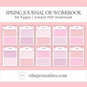 Pink Floral Spring Journal/Workbook