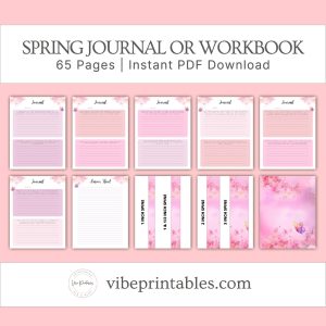 Pink Floral Spring Journal/Workbook