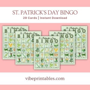 St. Patrick's Day Bingo Game Cards