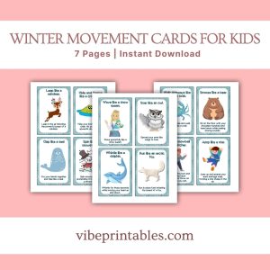 Winter Movement Cards For Kids