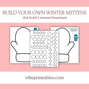 Build Your Own Winter Mittens Kid Craft